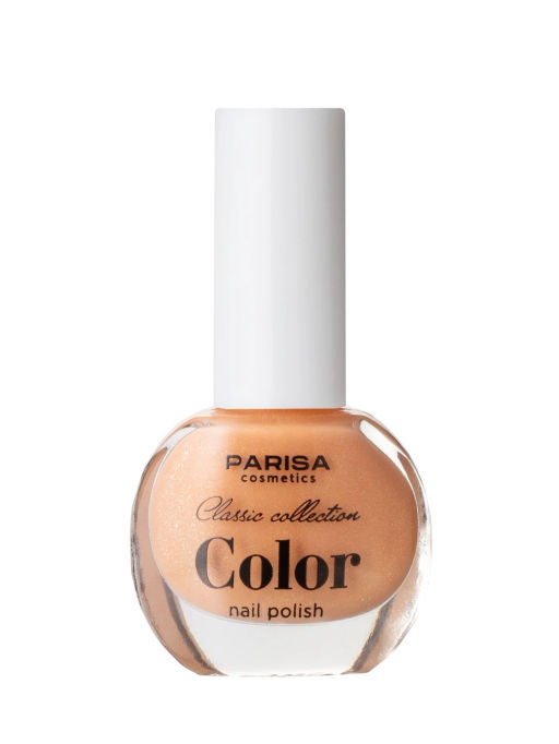 Parisa Лак для ногтей CLASSIC COLLECTION 6 мл тон 326 Персиковый с блестками