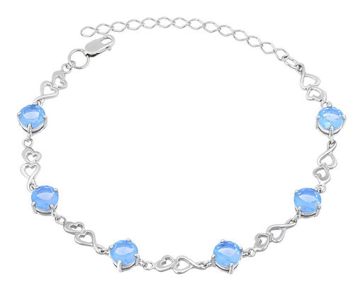 Браслет, лунный камень голубой, Ю-41003 Ф6,0