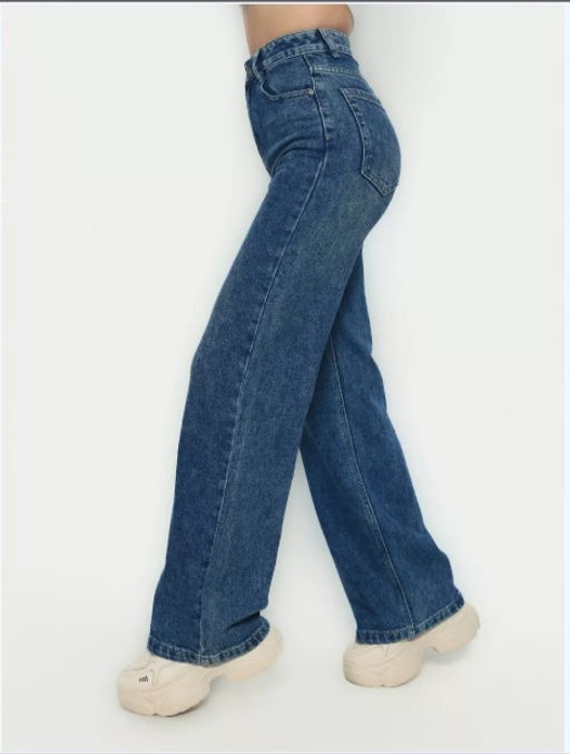 Джинсы трубы широкие палаццо прямые