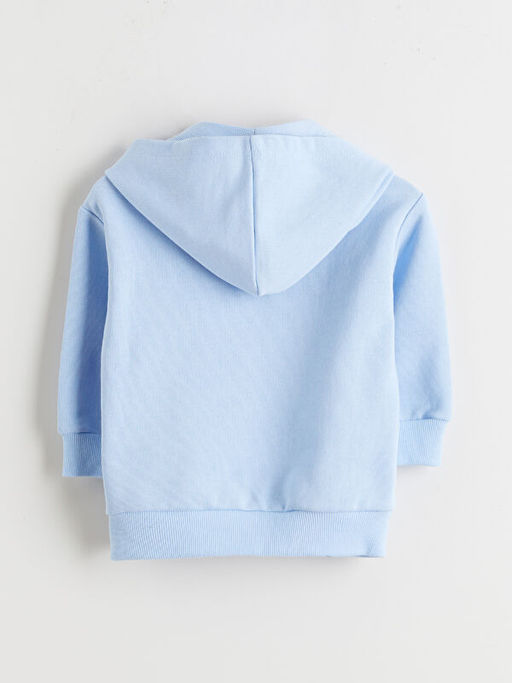 Kap??onlu Bask?l? Erkek ?ocuk Sweatshirt