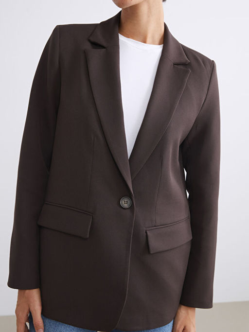 Krep Kad?n Blazer Ceket