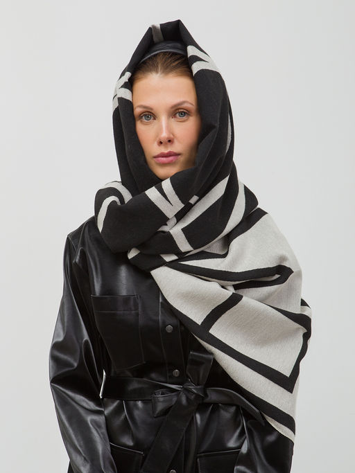 В составе шерсть и кашемир! теплый двусторонний палантин - Tantino фото 3