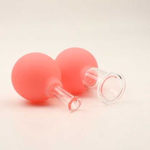 Набор вакуумных банок для массажа, стеклянные, d 1,5/3,5 см, 2 шт, цвет розовый