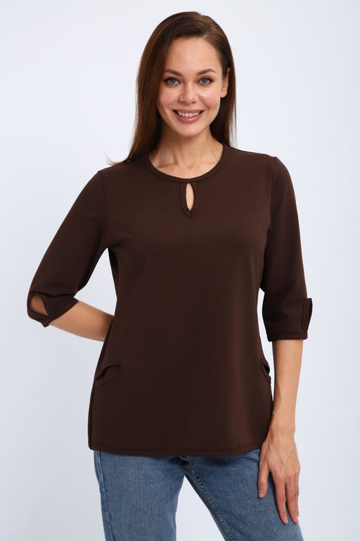 Кофта женская из футера 2-н Анфиса шоколад