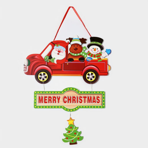 Новогоднее украшение настенное Дед мороз с друзьями, подвеска, 49,5х39,5 см - Simaland фото 5