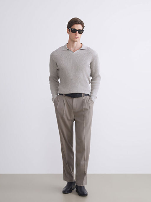 Polo Yaka Erkek Triko Kazak