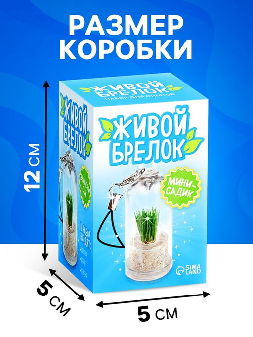 Набор для опыта «Живой брелок», мини-сад, выращивание травы