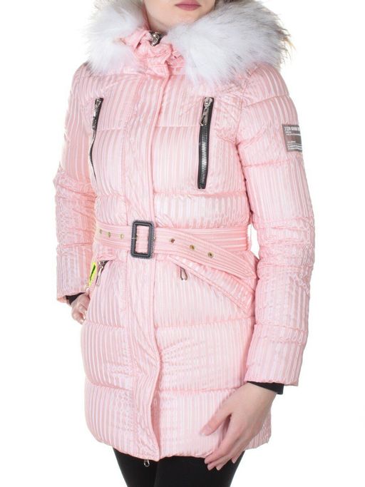 2037 PINK Куртка зимняя облегченная женская Yixiangyuan