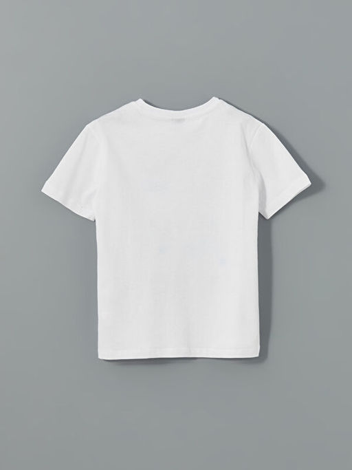 Bisiklet Yaka Bask?l? Erkek ?ocuk Ti??rt