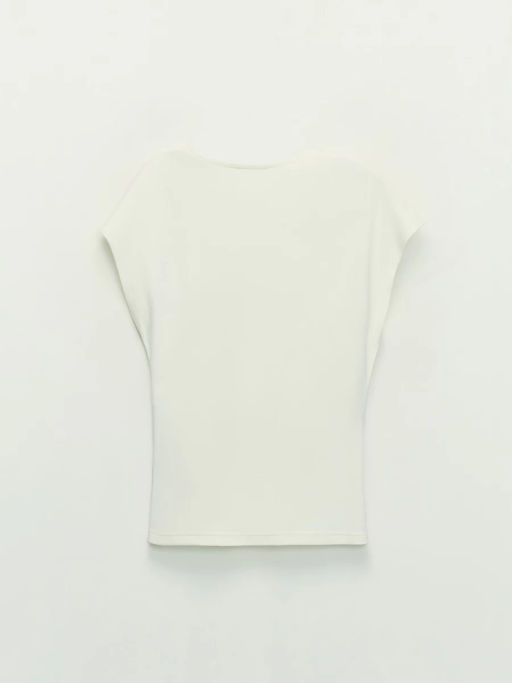 Футболка с драпировкой из вискозы / Zarina фото 9