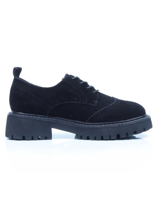 03-5928-2 BLACK Полуботинки женские (натуральная замша) - Фабричный китай фото 10