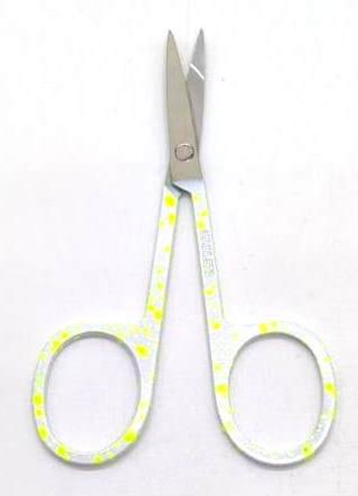 NSG002 Ножницы маникюр. хай сталь ЖЁЛТАЯ крапинка 9см (12 )