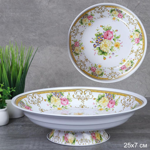 Блюдо на ножке металл /d=24,5/ 690905 /уп 40/ 0,39 - Галеонтрейд фото 2