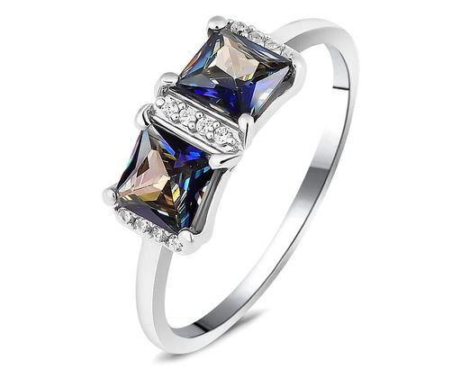 Кольцо, мистик кварц синий, Лучиа