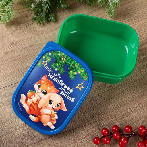 Ланч - бокс новогодний Теплых мгновений, 500 мл
