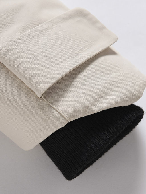 Парка зимняя подростковая для девочки с капюшоном и мехом бежевого цвета 9534B