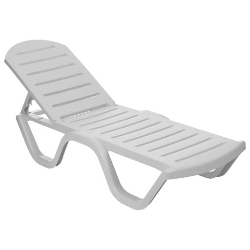 Шезлонг пластиковый, 198 х 62 х 32 см, белый - Simaland фото 4