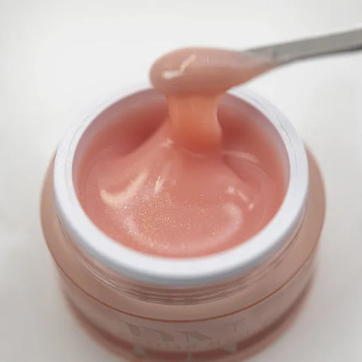 NEW! Gummi Gel №6 камуфлирующий гель высокой вязкости - бежевый с шиммером