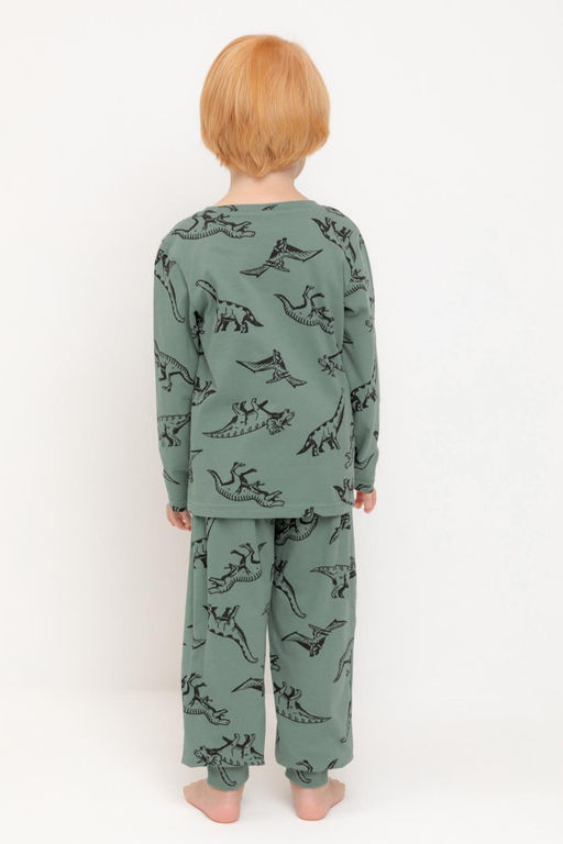К 1561/весенний зеленый,динолэнд пижама дет - Crockid фото 3