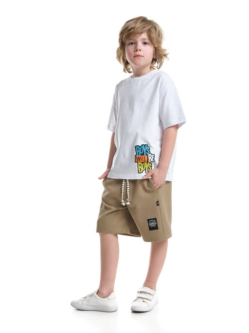 Футболка Boys 22-9010 белый - Mini maxi фото 4
