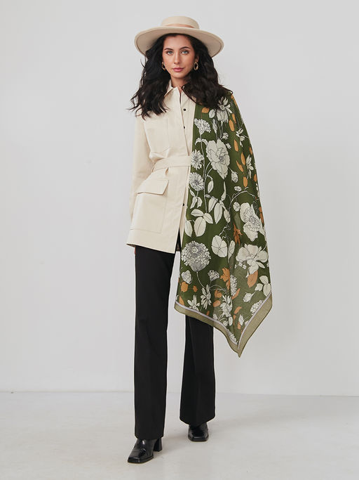 Большой, мягкий, тонкий и очень нежный двусторонний палантин - Tantino фото 3