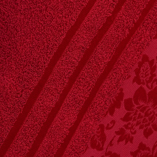 Полотенце махровое "Сильвия" 70х130см, гладкокрашенное, 375г/м2, вишневый (Россия)