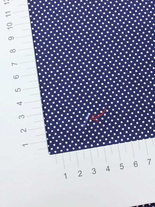 Импорт. хлопок Горошек 1.5/2 цв.сине-фиолетовый, СОРТ2, ш.1.45м, хлопок-100%, 115гр/м.кв - Купава фото 6