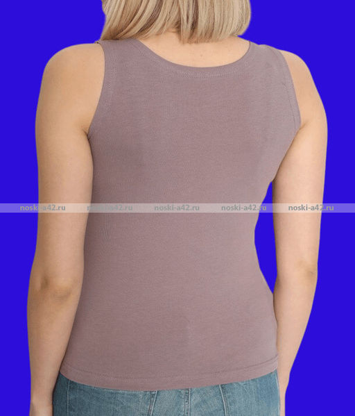 Цена за 1 шт. Майки женские Miss Emma Турция широкие бретели арт. 10023 КАПУЧИНО