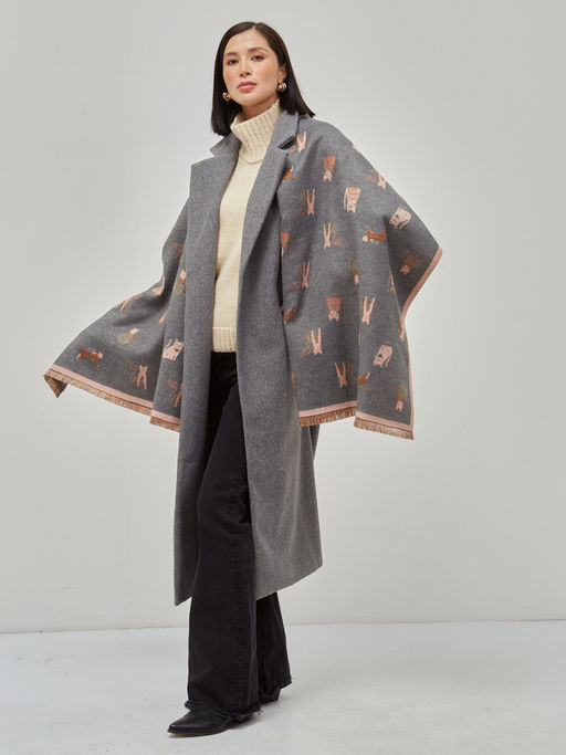 В составе шерсть ! теплый двусторонний палантин - Tantino фото 3