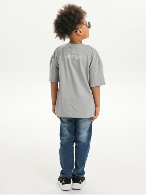 Футболка "Тропик" серый мальчик