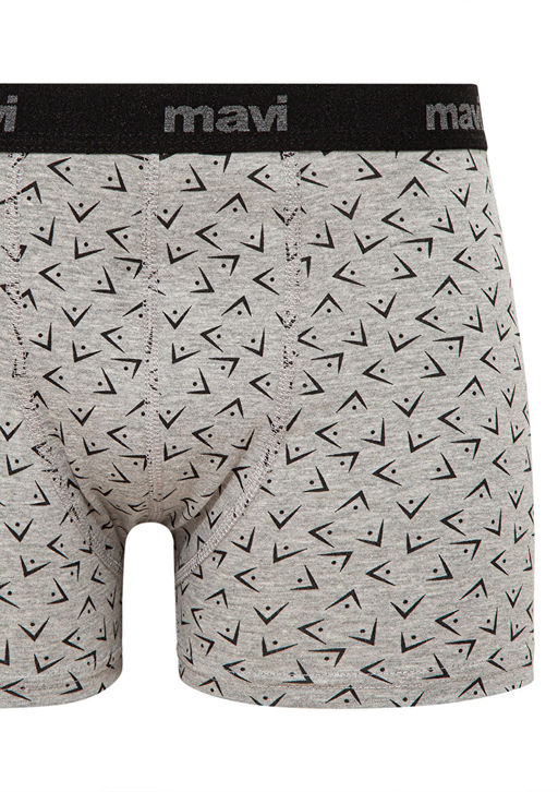 Bask?l? Gri Boxer - Mavi фото 2