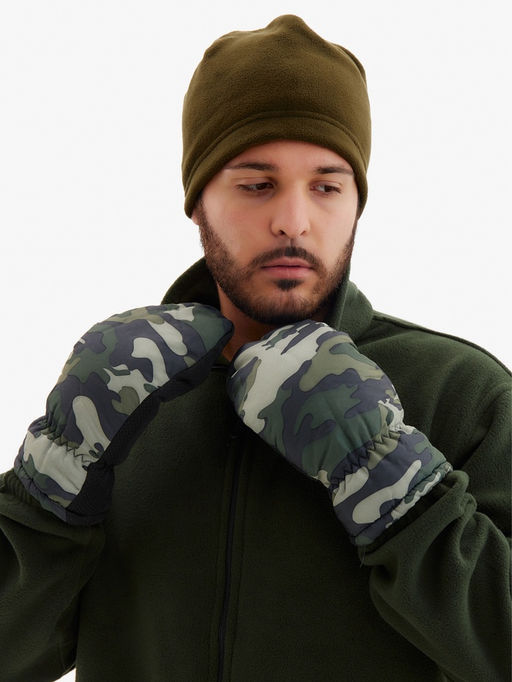 Варежки зимние мужские, размер 25 см, хаки