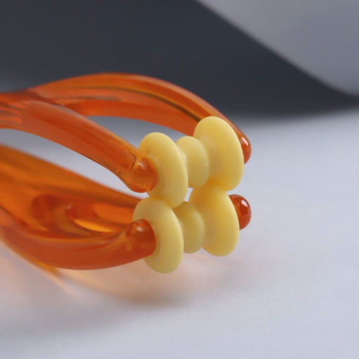 Массажёр для пальцев рук, 14.5×3.8×3.2 см, 2 ролика, оранжевый