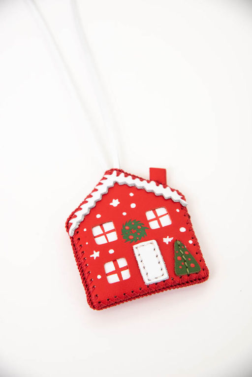 Брелок кожаный Домик рождественский ДС-600.8 - Protege фото 5