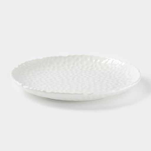 Тарелка обеденная «Воздушность», d=25.5 см, керамика, белая