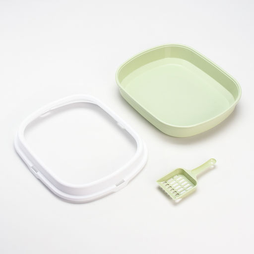 Туалет с бортом 40×34×11 см, зелёный