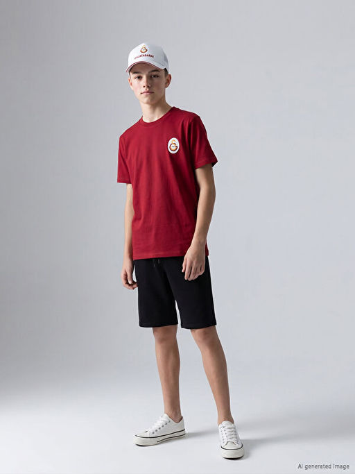 Bisiklet Yaka Galatasaray Bask?l? Erkek ?ocuk Ti??rt