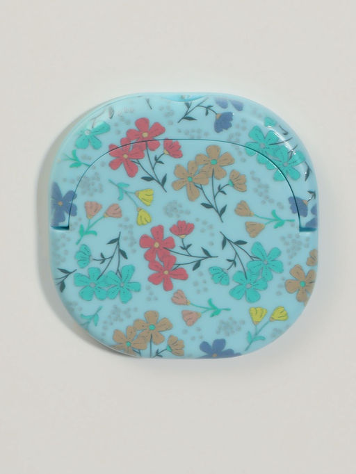 Зеркало карманное Узор, с подставкой, 8?8 см, голубое - Qf фото 4