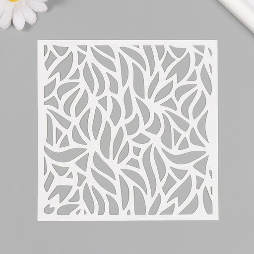 Пластиковый трафарет для творчества «Листья», шаблон, 15×15 см