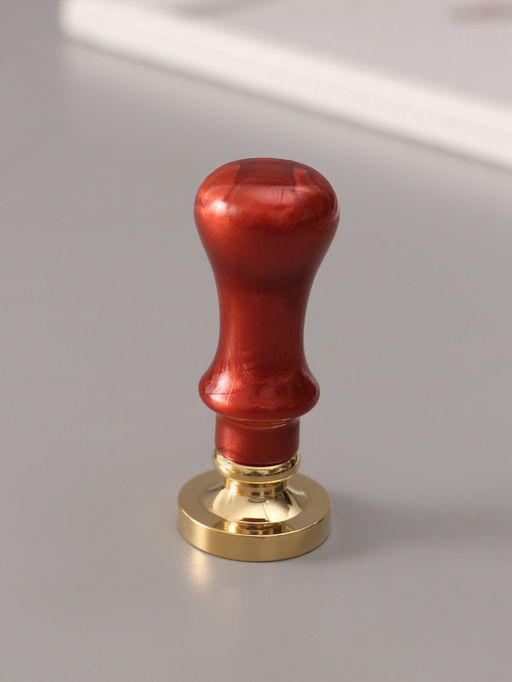 Печать для сургуча с пластиковой ручкой «Рамка круглая фигурный край», 6.3×2.5×2.5 см