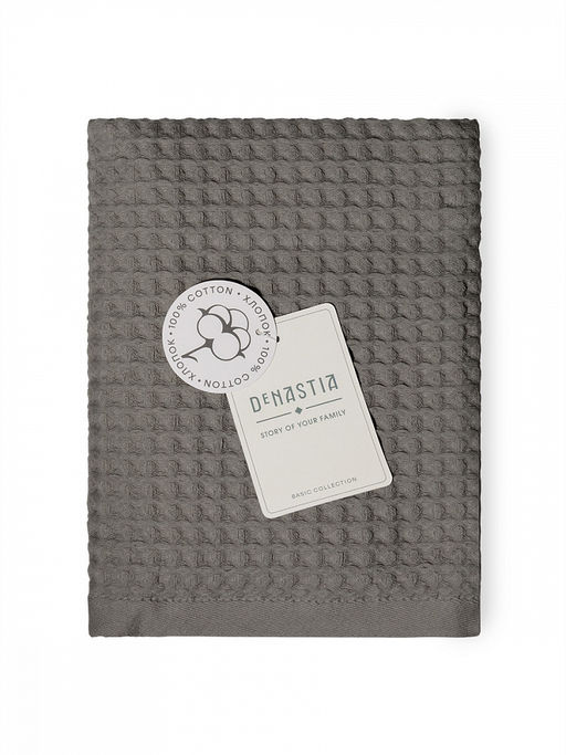 Полотенце для лица 50x90 темно-серый вафельное полотно