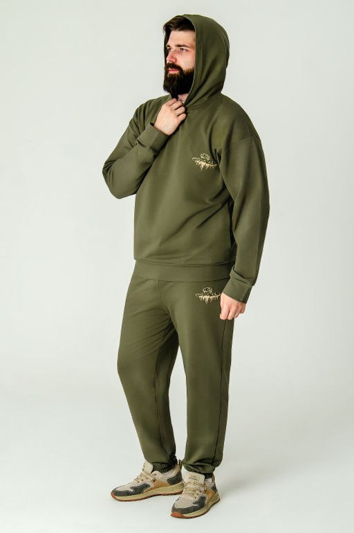 Арт. 63190 Костюм с брюками мужской 50-58 (5 шт) Цвет:хаки - Идеал фото 2