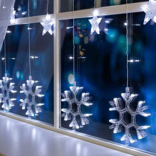 Гирлянда Снежинки и звезды 3 м (арт. HZ-86) - Ип лебедев о.ю фото 3