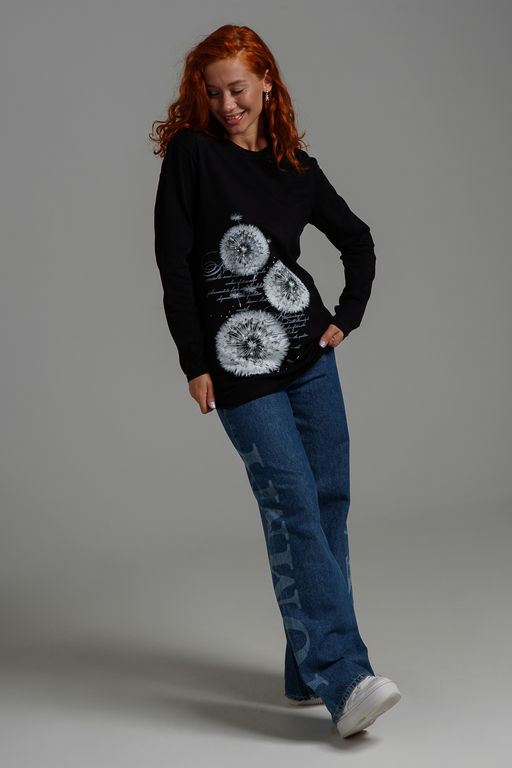 8543 Футболка с длинным рукавом женская