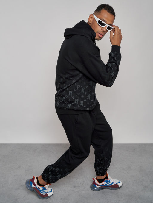 Спортивный костюм мужской трикотажный демисезонный черного цвета 12010Ch - Mtforce фото 22