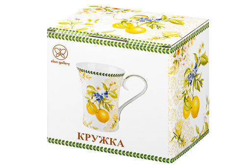 Кружка 400 мл 13*9*12 см Лимоны NEW BONE CHINA - Elan gallery фото 21