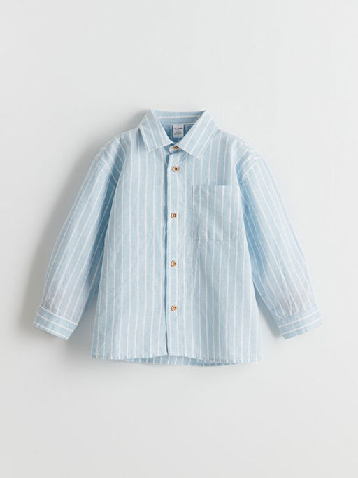 Uzun Kollu ?izgili Erkek ?ocuk G?mlek