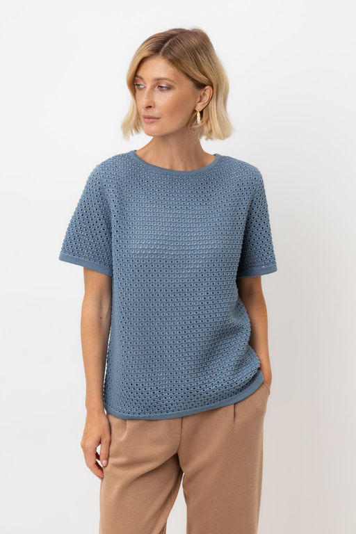 ЕВ 30221/пудрово-синий джемпер жен