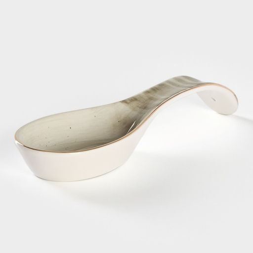 Подставка фарфоровая под ложку Доляна «Млечный путь», 21,5×7,5×3,5 см, цвет серый