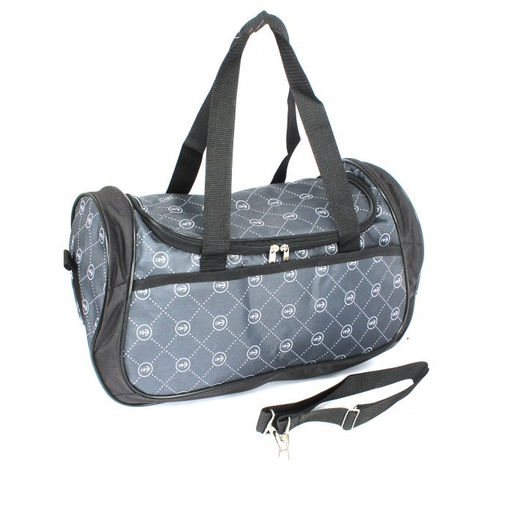 Сумка дорожная Дизайн-Гризли, 1отд, плечевой ремень, 2внеш карм, черный/серый (якорь) 263914